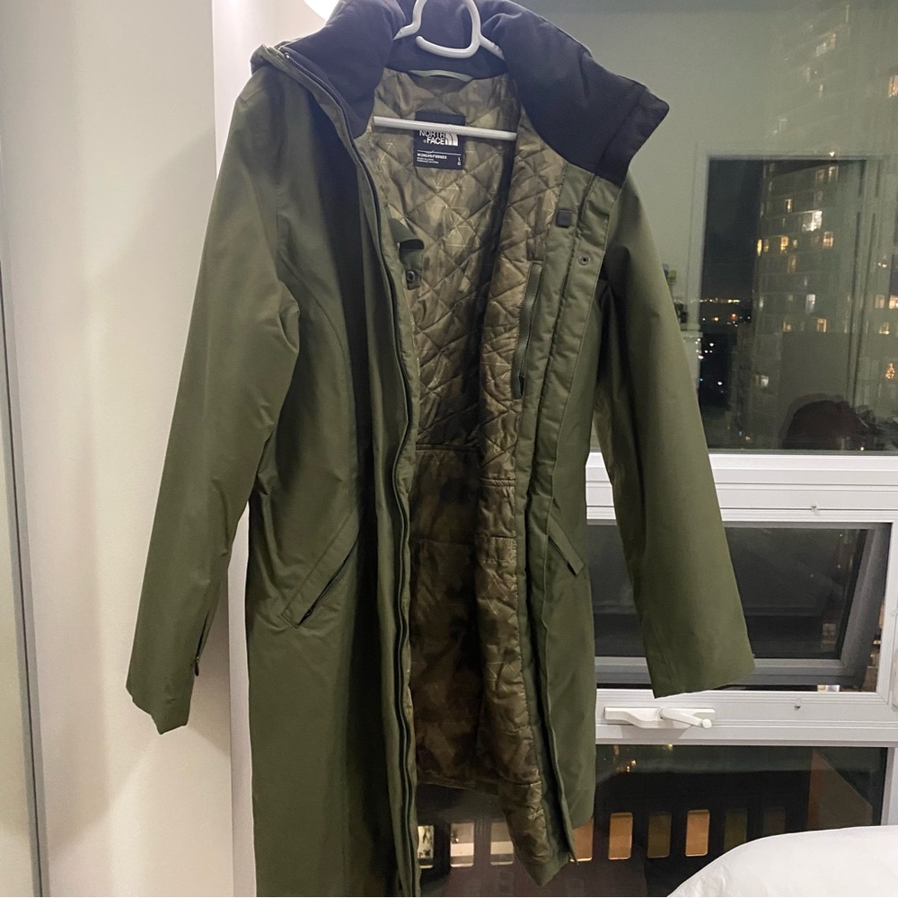 The North Face Olive Quilted Jacket